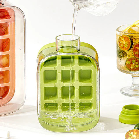 IceVessel- 2 in 1 Touch Press Ice Tray Water Bottle