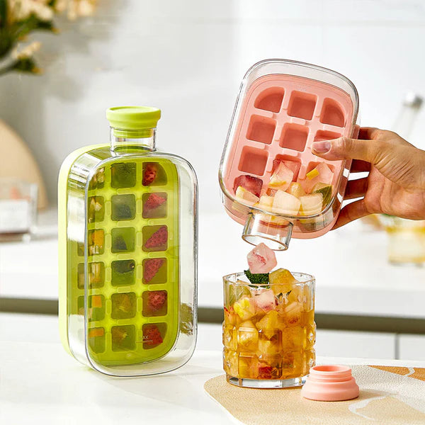 IceVessel- 2 in 1 Touch Press Ice Tray Water Bottle