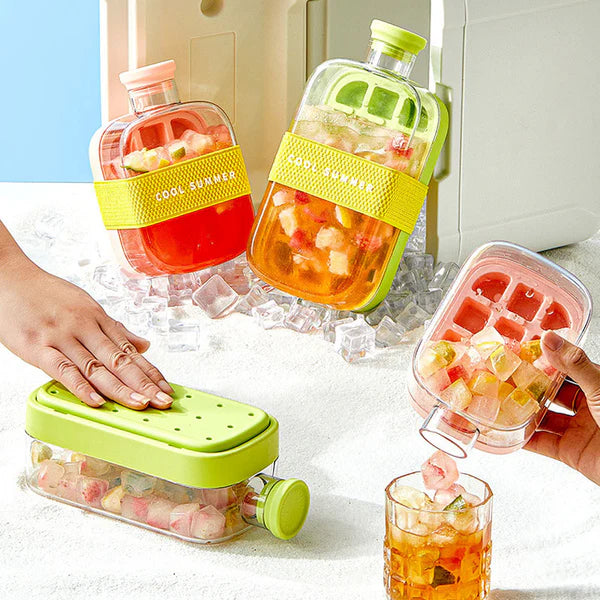 IceVessel- 2 in 1 Touch Press Ice Tray Water Bottle