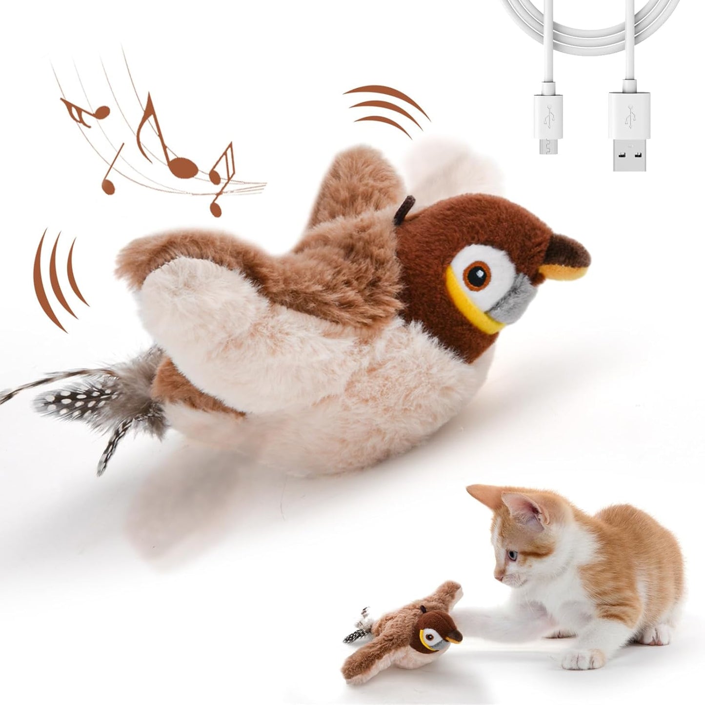ChirpChase™- Flappy Bird Toy for Indoor Cats