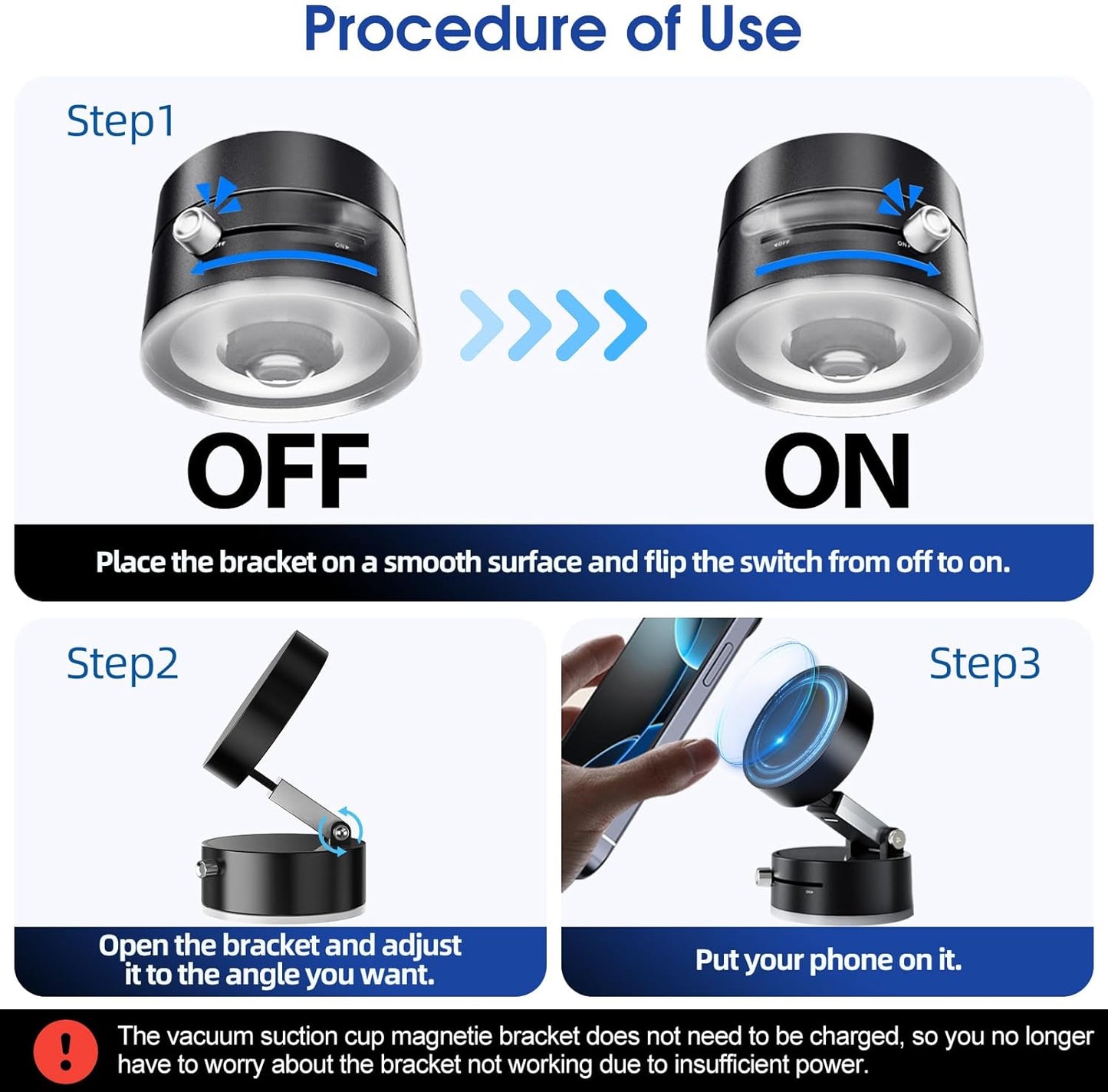 FirmGripX- Suction Magnetic Phone Holder