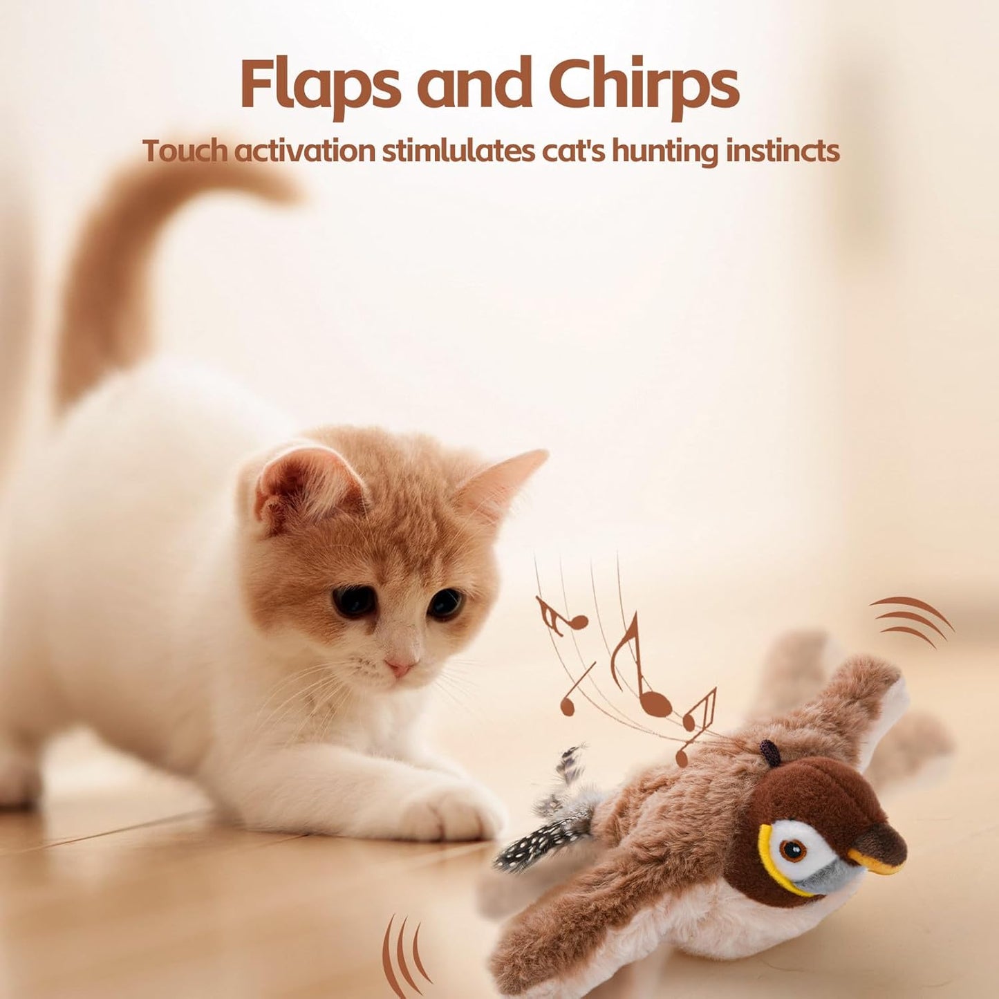 ChirpChase™- Flappy Bird Toy for Indoor Cats