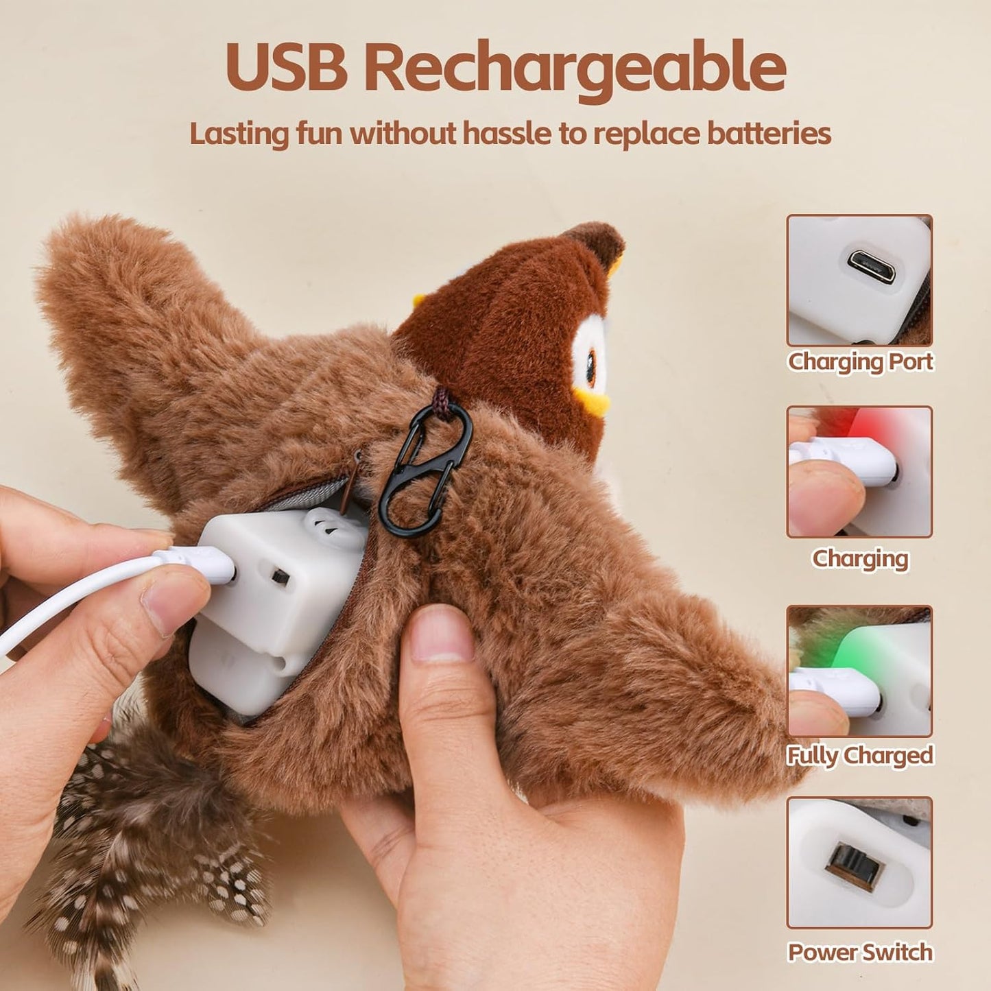 ChirpChase™- Flappy Bird Toy for Indoor Cats